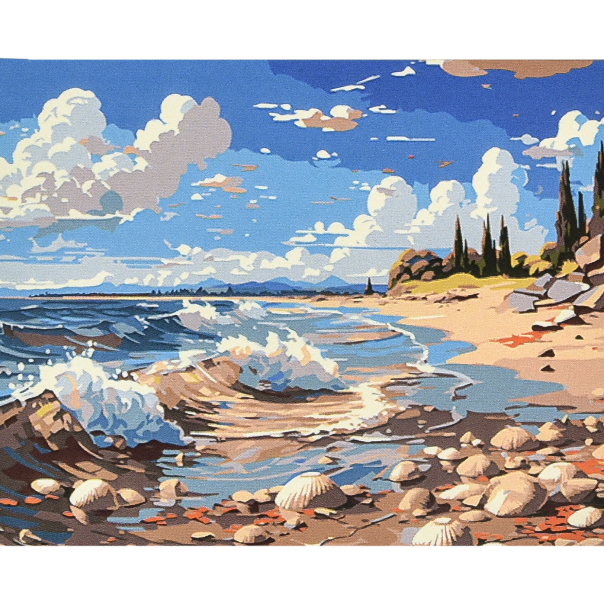 Seascape with varnish and level size 40x50 cm (VA-4609)