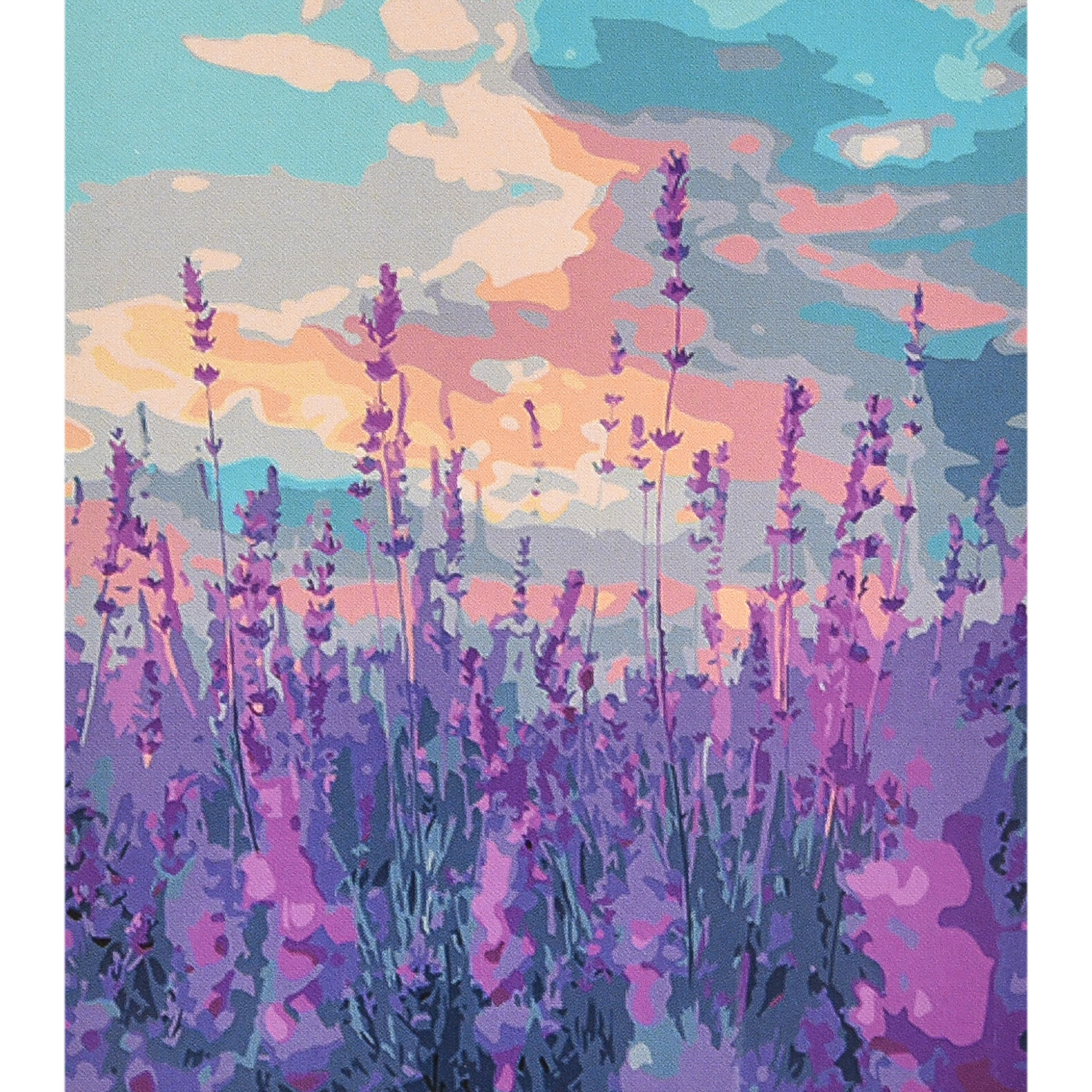 Lavender sky with varnish and level size 40x50 cm (VA-4642)