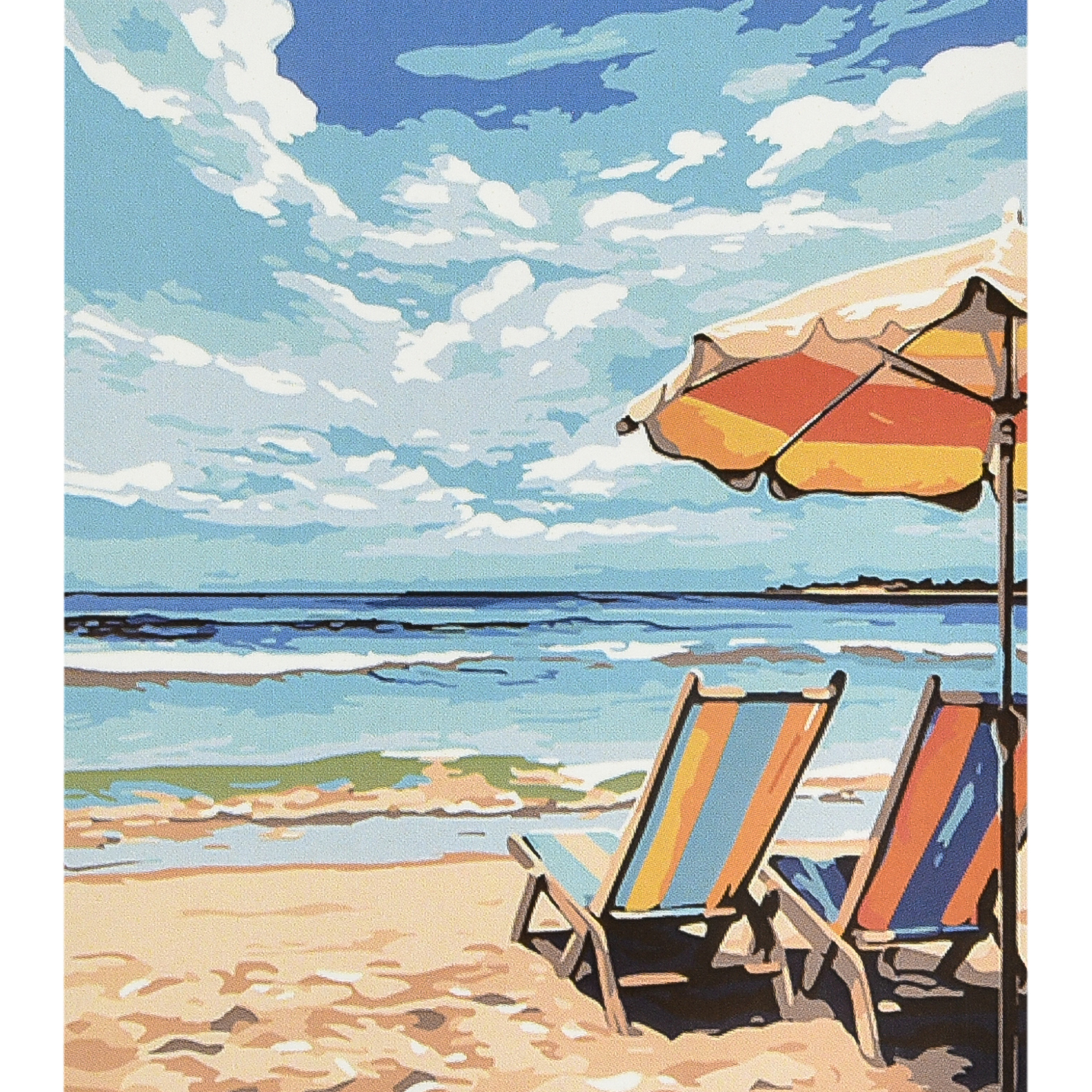 Summer relaxation by the sea with varnish and level size 40x50 cm (VA-4655)