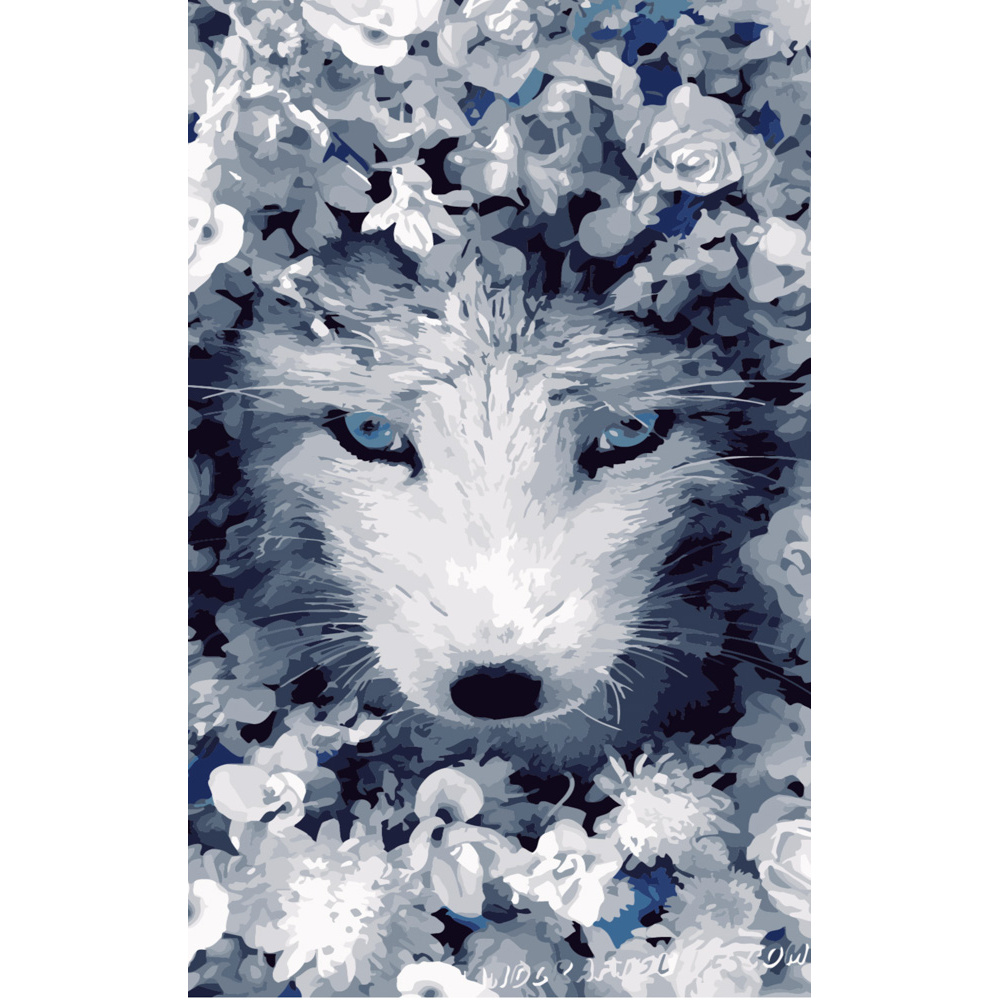 White fox size 50x25 cm (WW008)