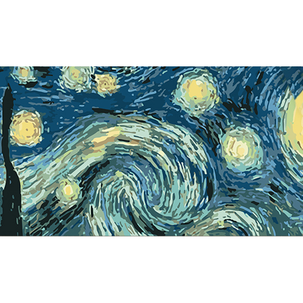 Starry Night by Van Gogh with a view to the sky 50x25 cm (WW201)