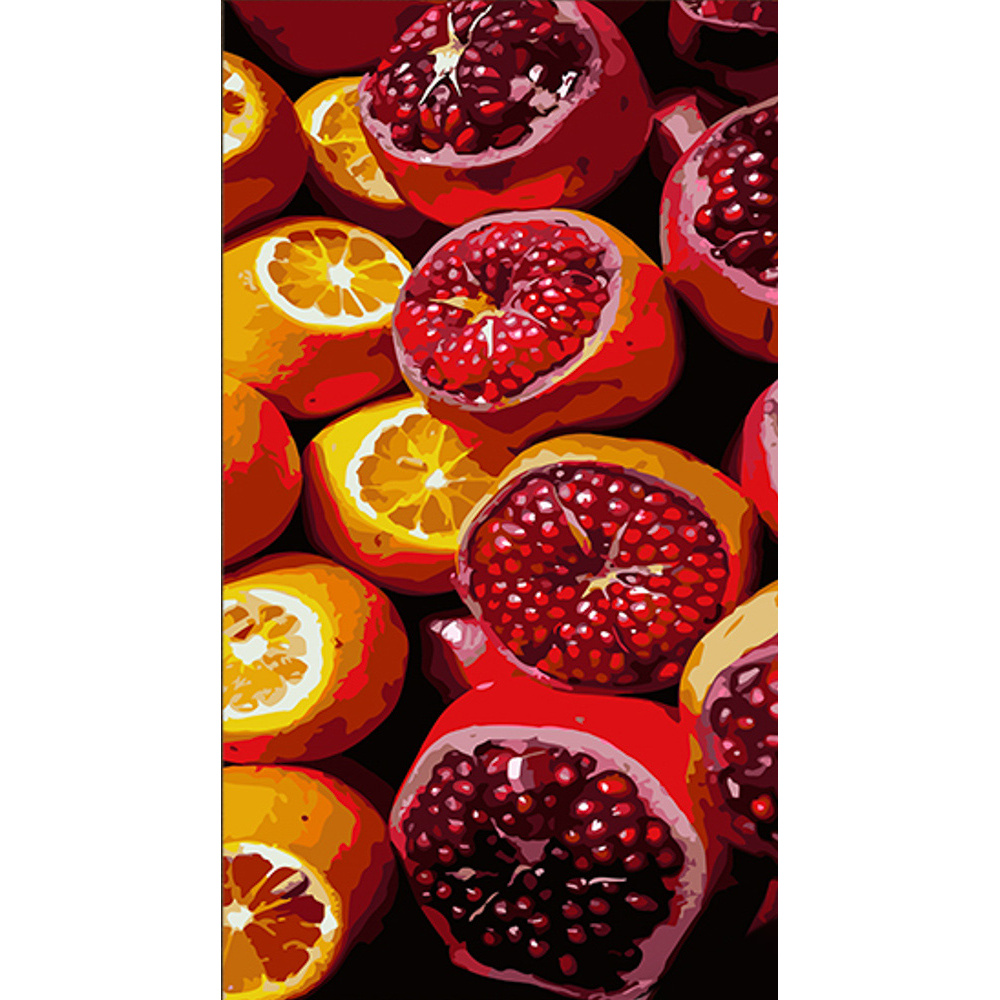 Juicy pomegranate and orange 50x25 cm (WW212)
