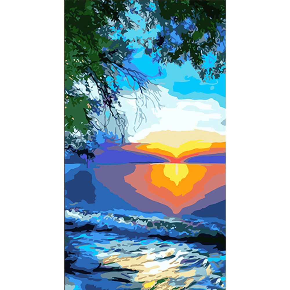 Sunset by the water 50x25 cm (WW241)