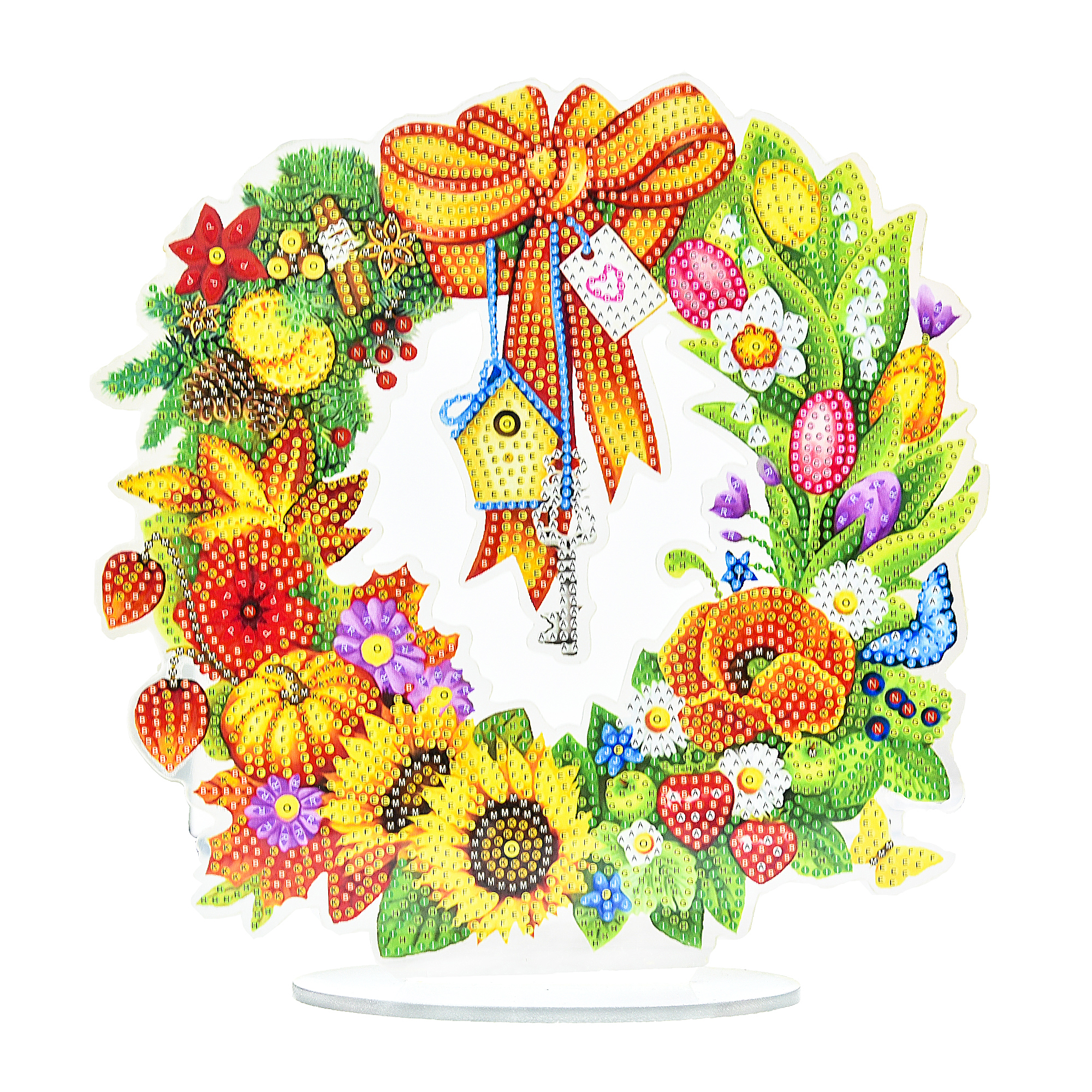 Wreath - All year round on a stand size 25x25 cm (YKLZ16354)