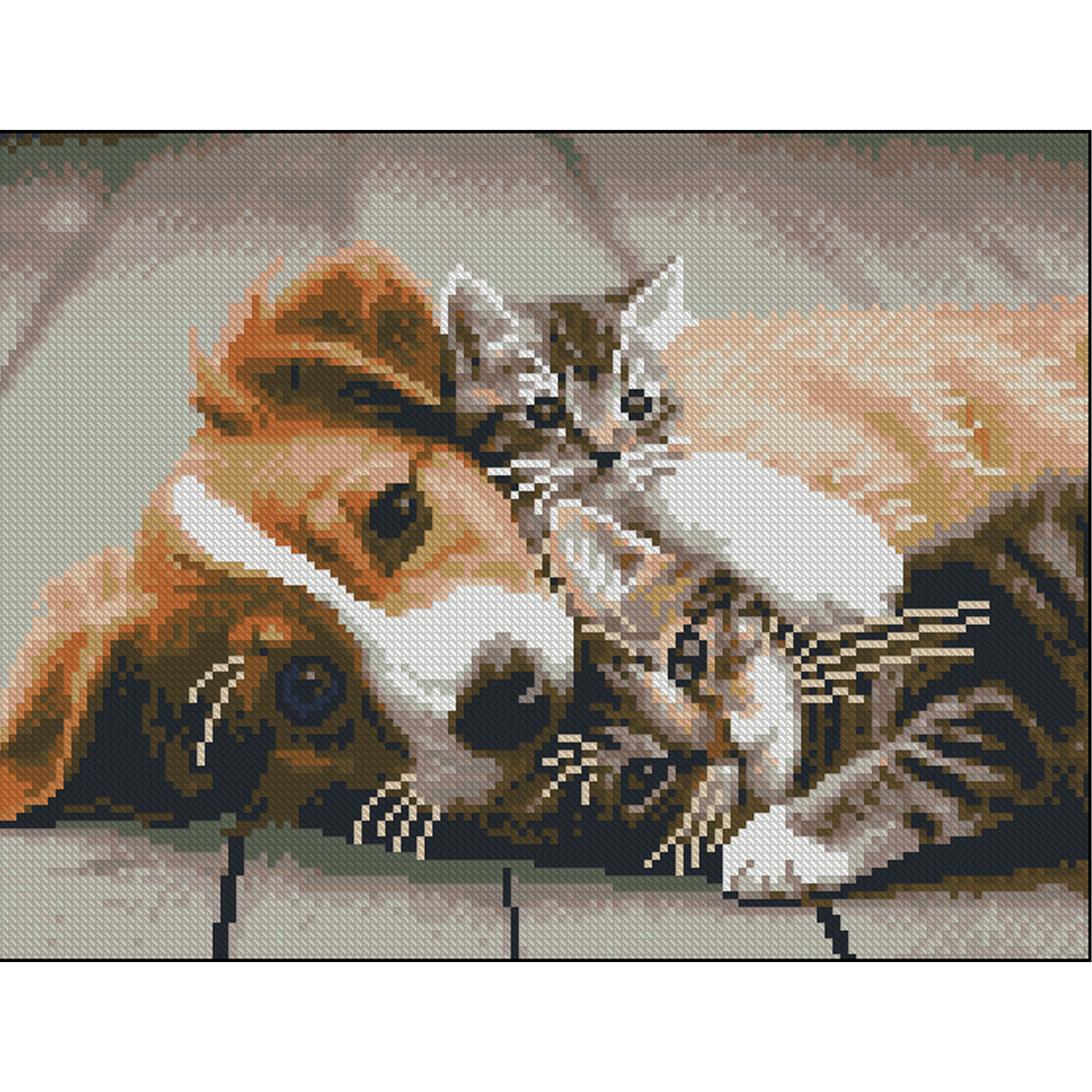 Fluffy friends without a frame, size 30x40 cm (ZAV3040-14)