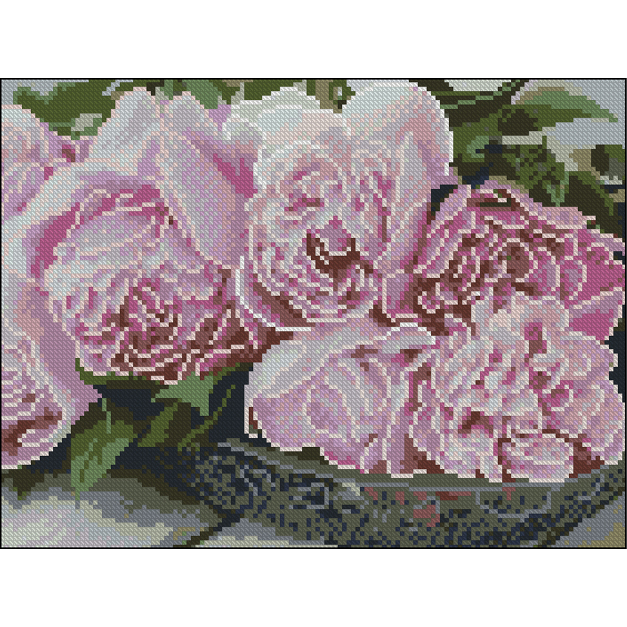 Bouquet without a frame, size 30x40 cm (ZAV3040-17)