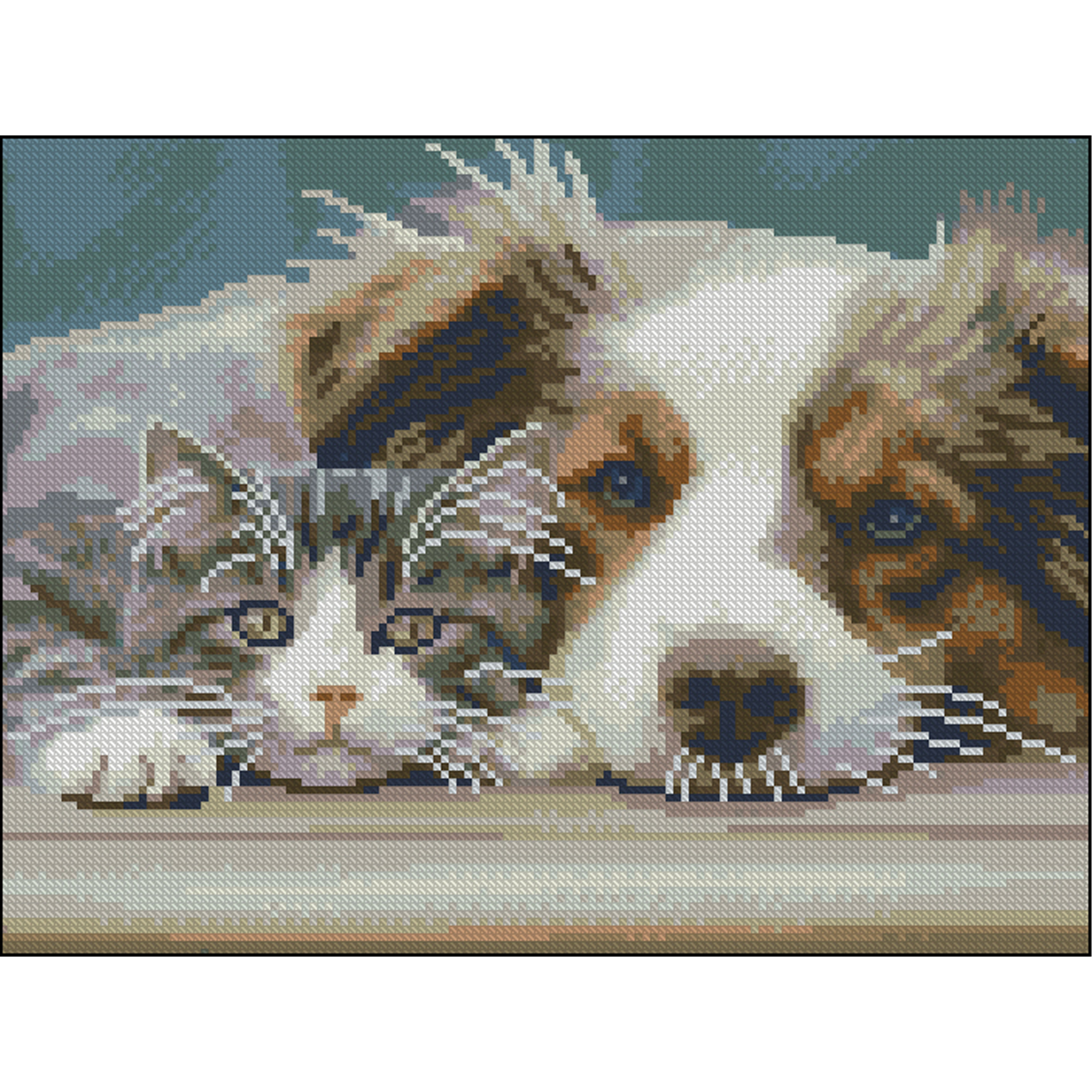 Fluffy dolls without a frame, size 30x40 cm (ZAV3040-19)