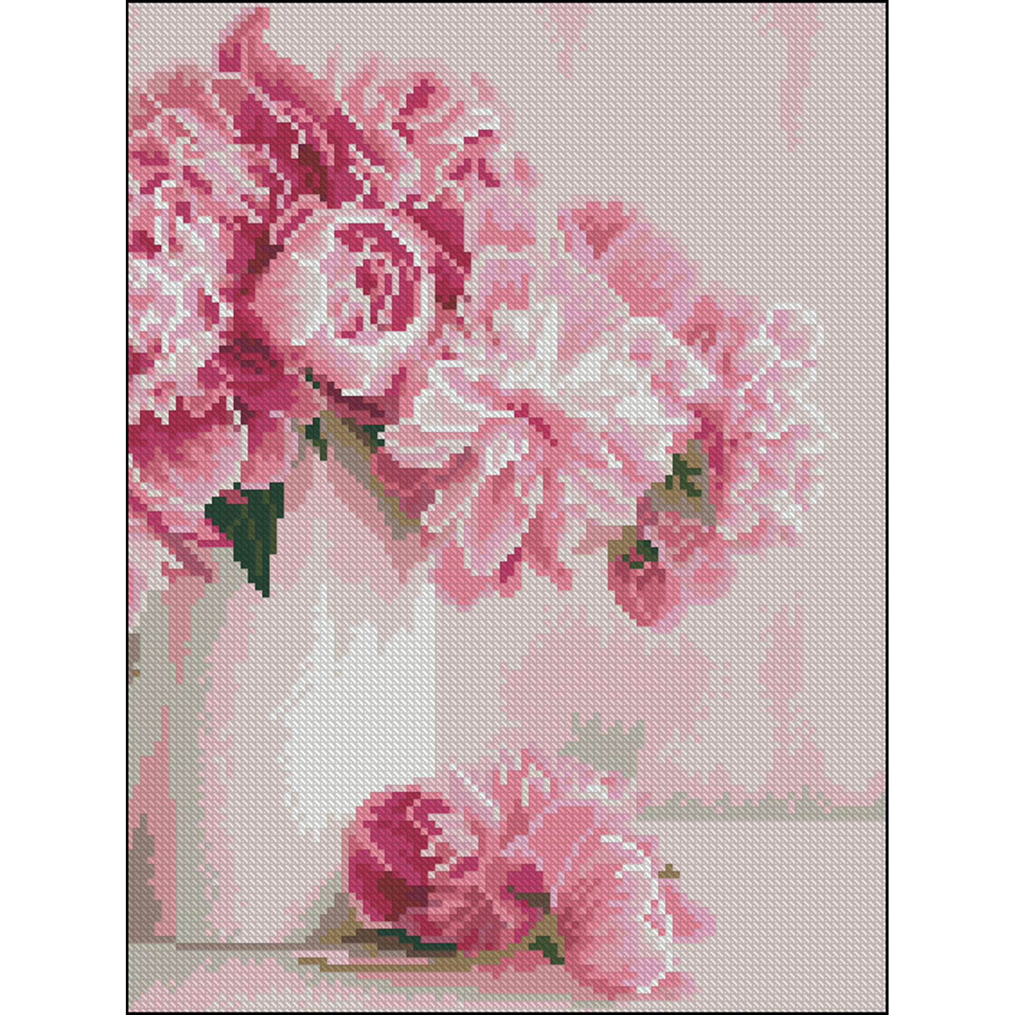 Morning bouquet without a frame size 30x40 cm (ZAV3040-25)
