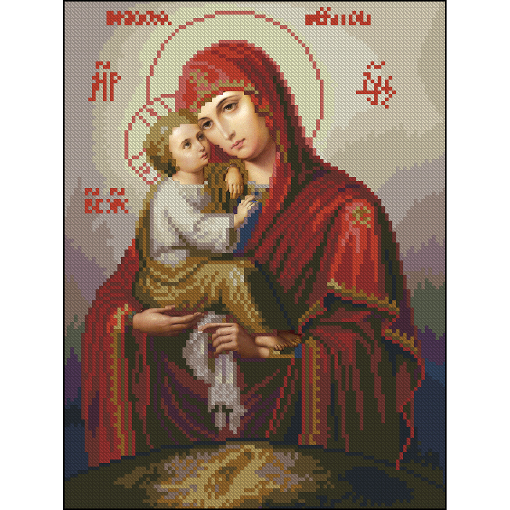Virgin Mary without a frame size 30x40 cm (ZAV3040-32)