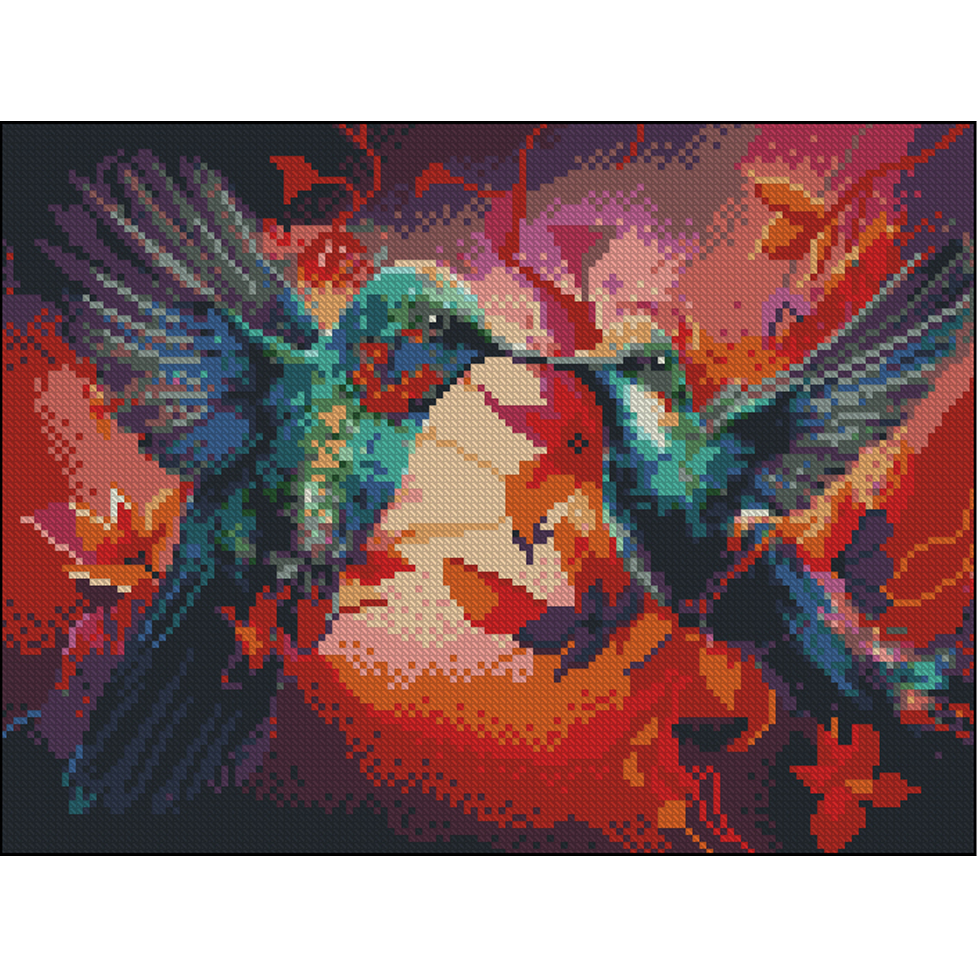 Hummingbird without a frame size 30x40 cm (ZAV3040-46)
