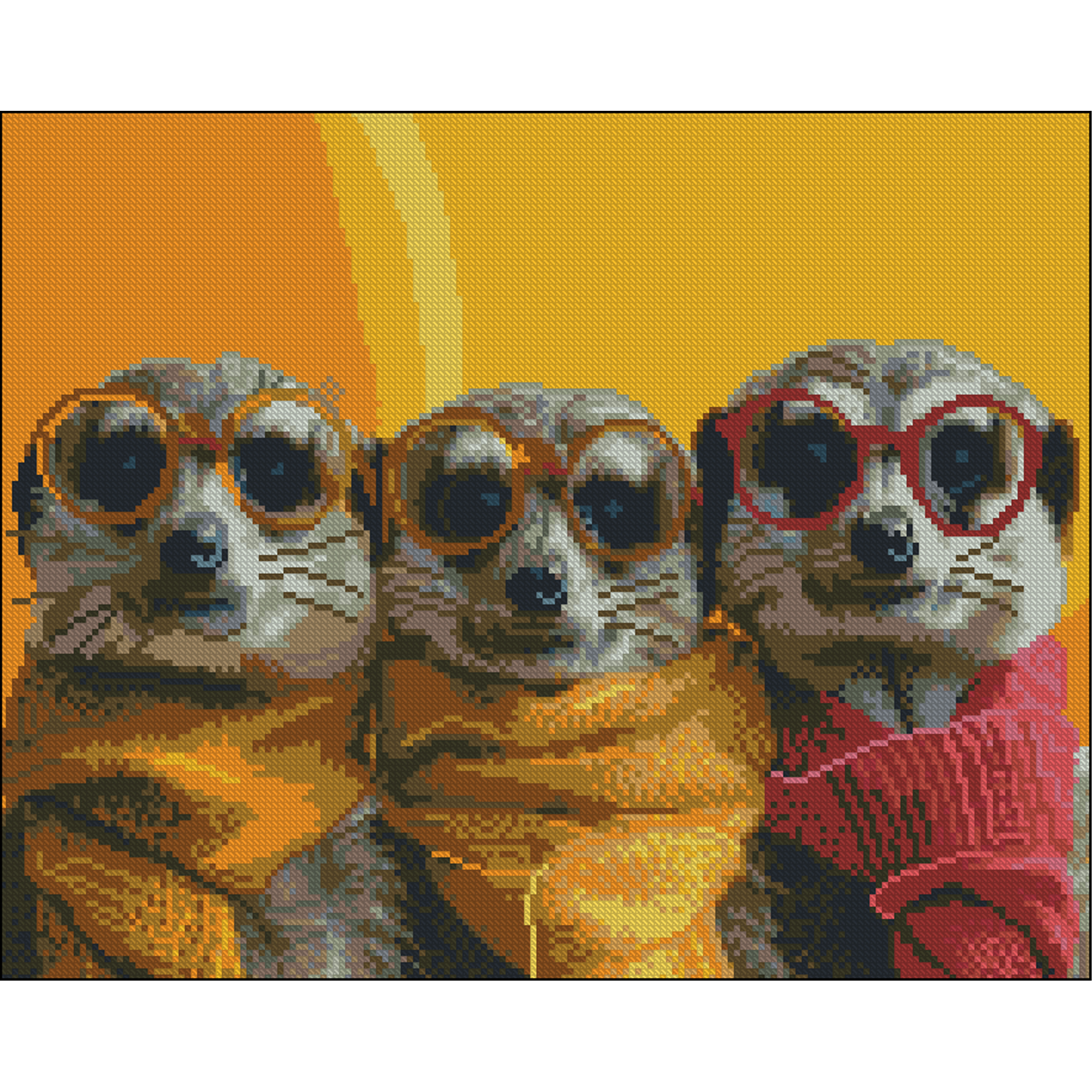 Cheerful team without a stretcher size 40x50 cm (ZAV4050-16)
