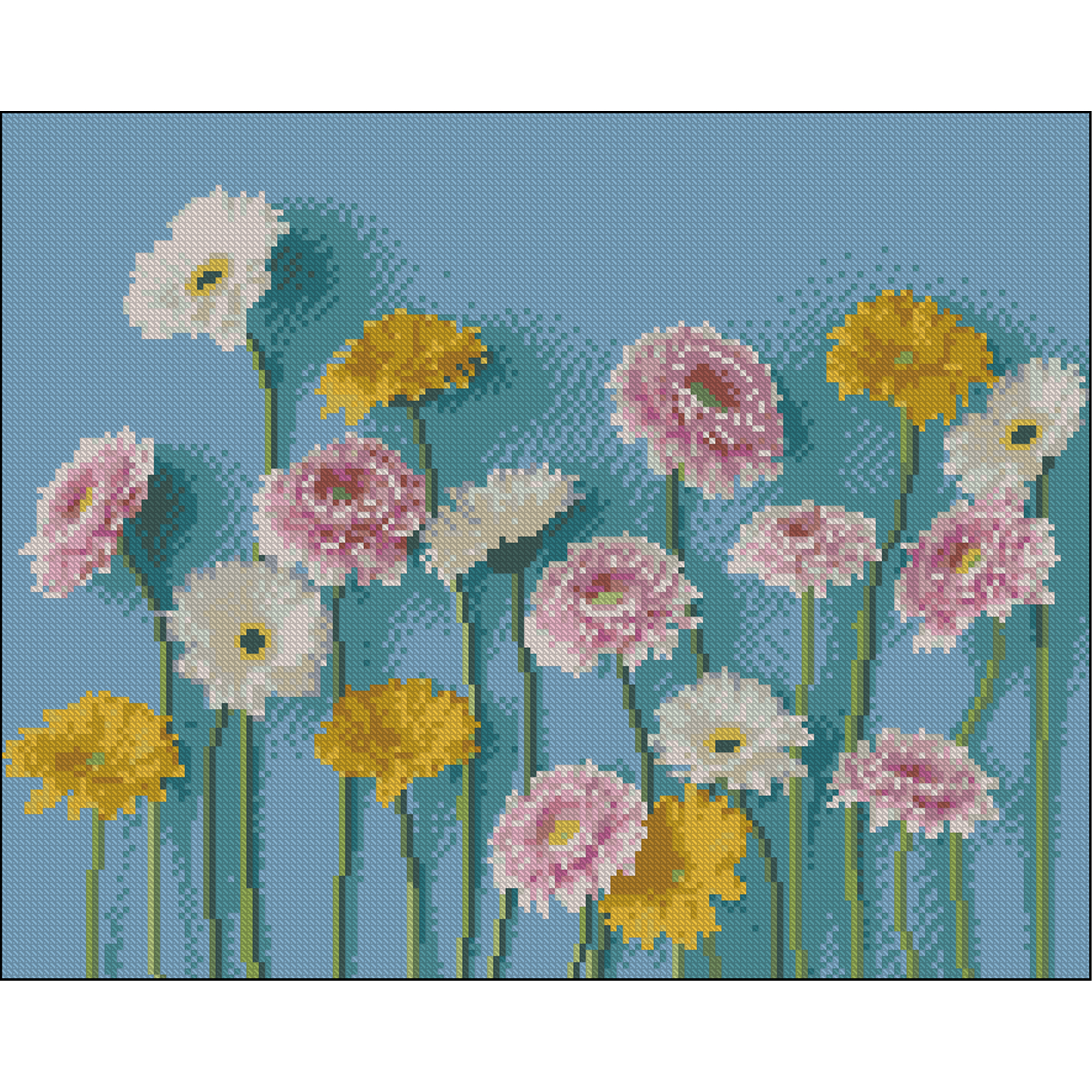 Flower gallery without a frame size 40x50 cm (ZAV4050-3)