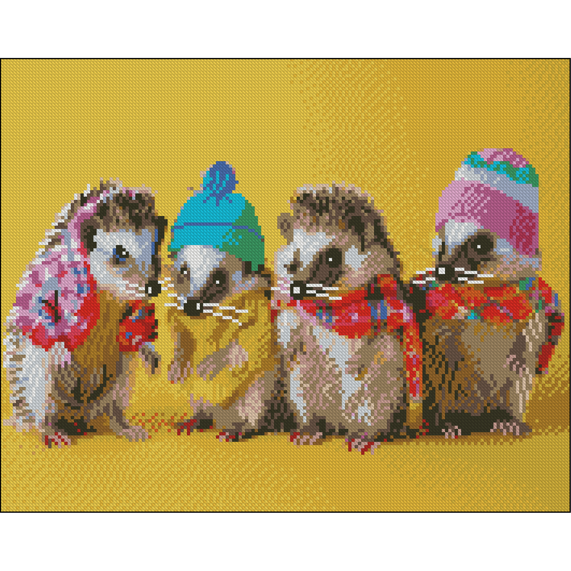 Hedgehogs without a frame size 40x50 cm (ZAV4050-43)