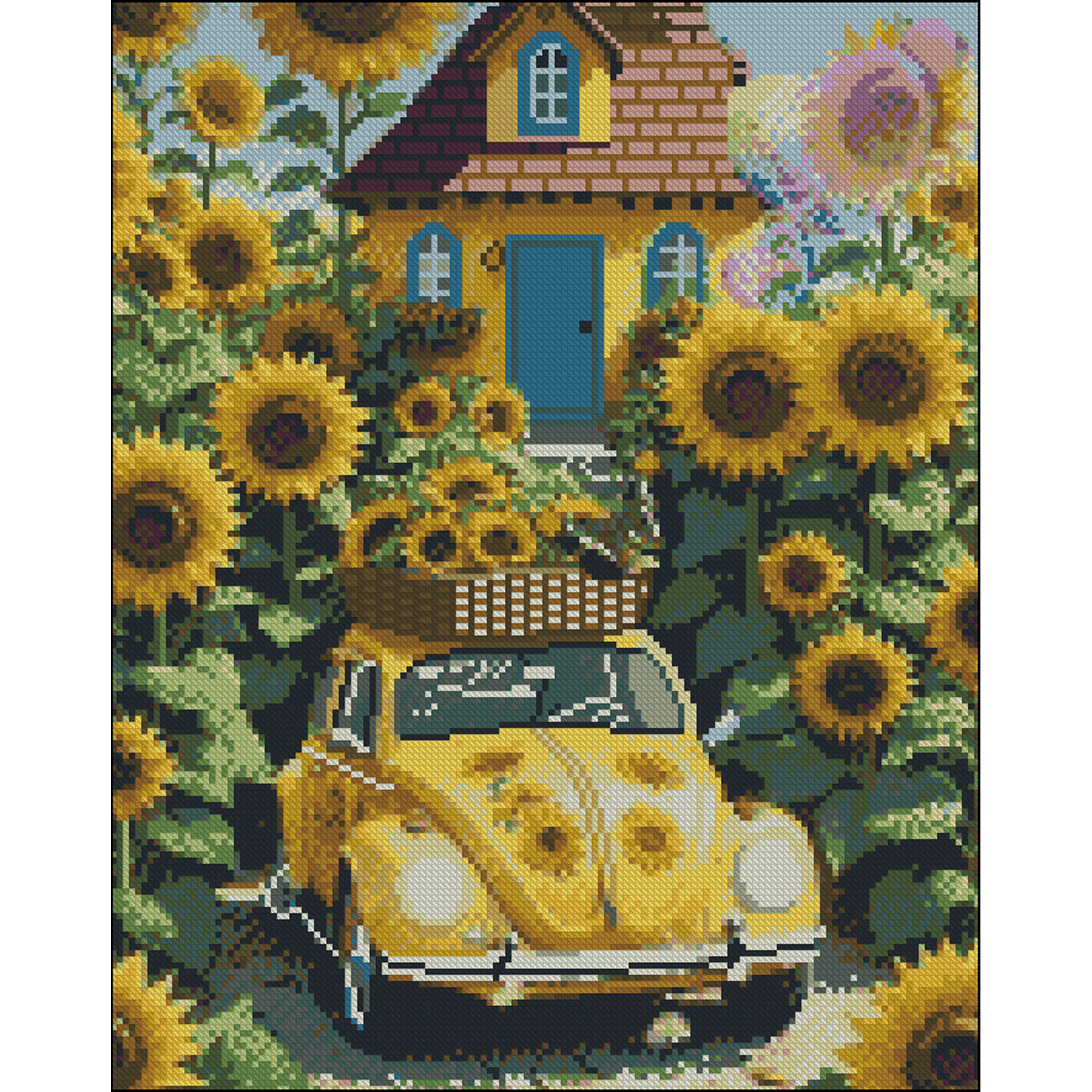 Summer in the village without a frame size 40x50 cm (ZAV4050-44)