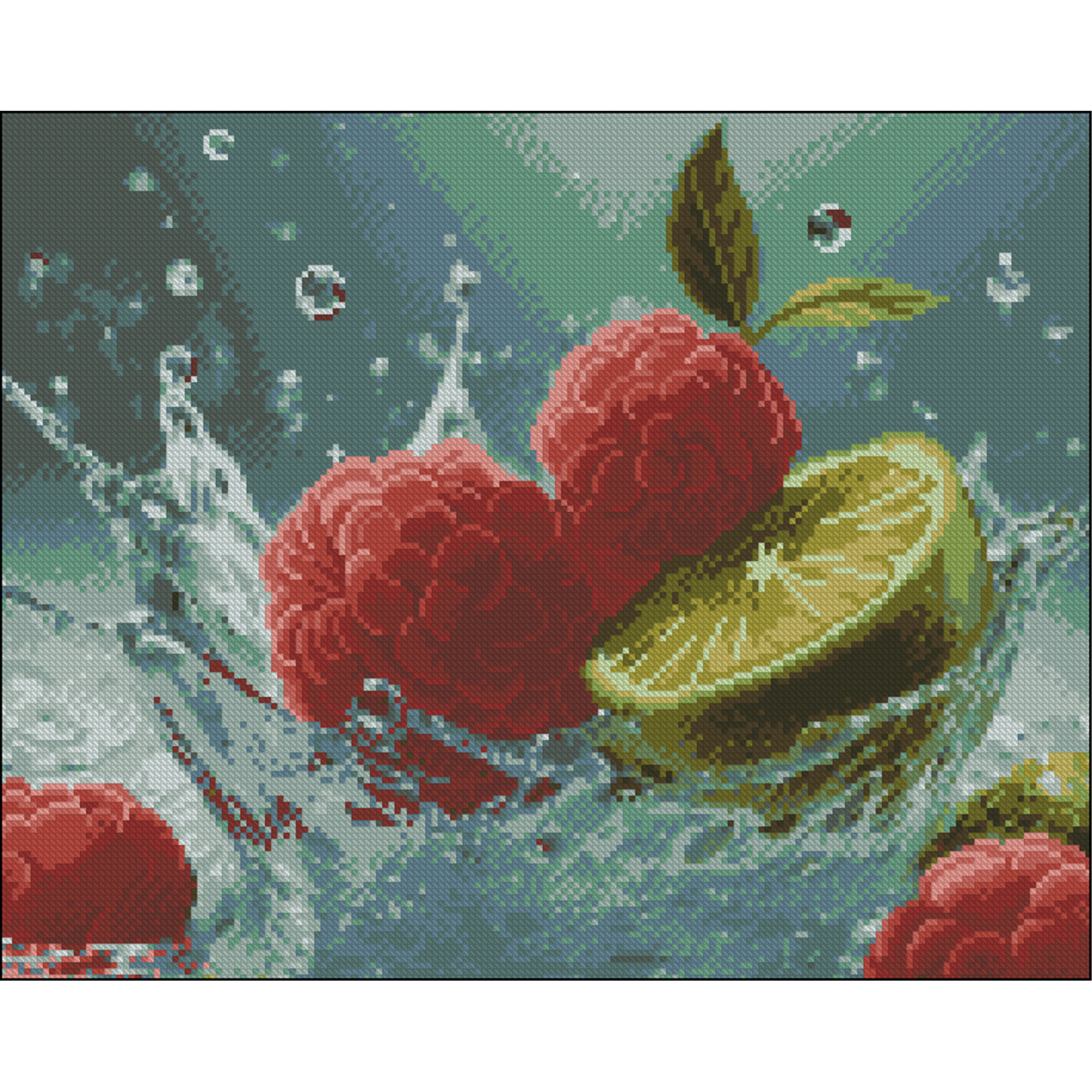 Diamond painting Strateg Raspberry-Lime Fresh 40x50 (ZAV4050-47)